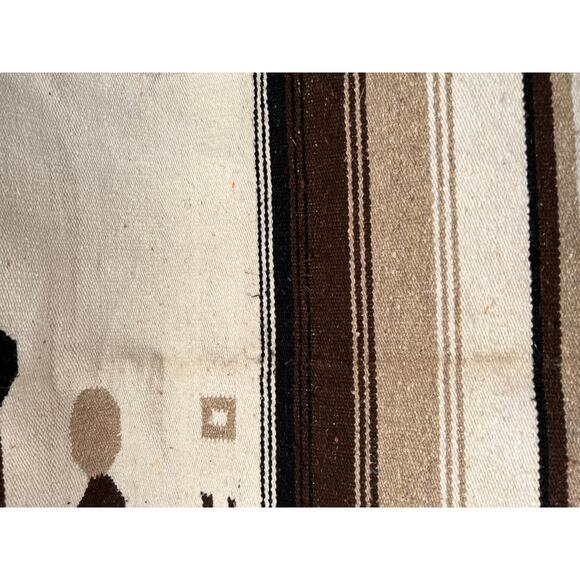 Large Authentic Mexican Baja Beach Blanket Aztec Crested Caracara - Picture 4 of 5